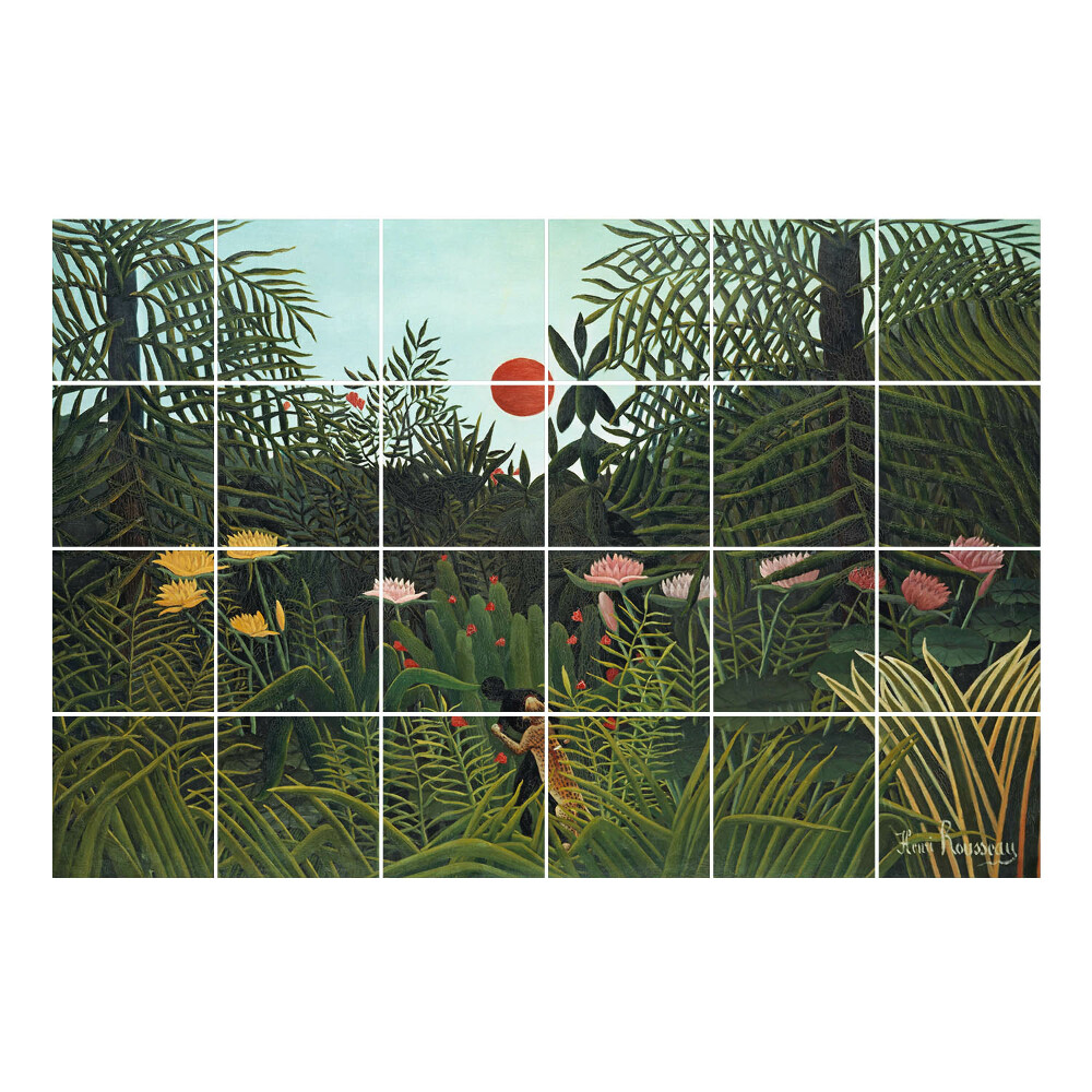 Autocolante pentru gresie Îndrăgostiți în junglă