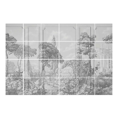 Autocolante gresie si faianta Peisaj cu copaci