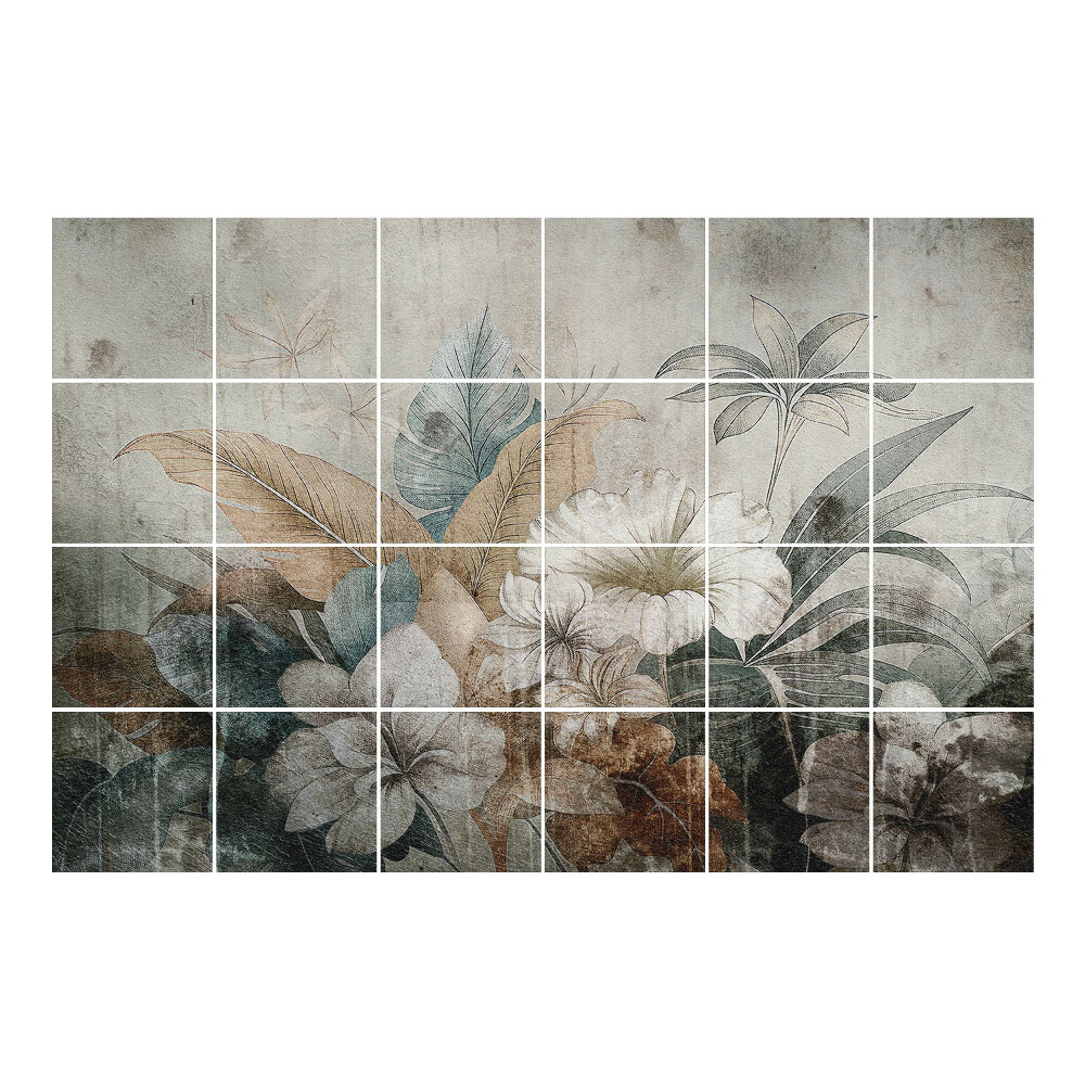 Autocolante gresie si faianta Motiv floral vegetal