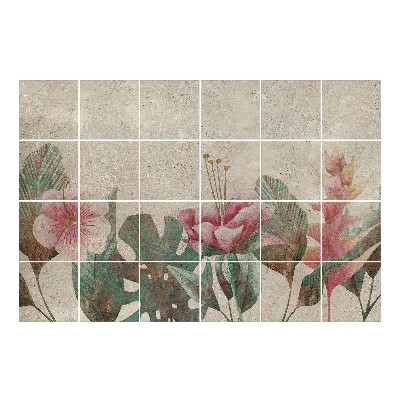 Autocolante pentru gresie Compoziții florale de plante