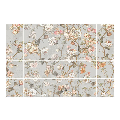 Autocolante pentru gresie Motiv floral în crenguțe