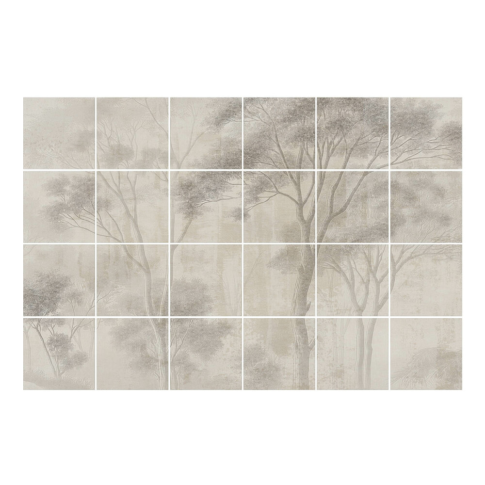 Autocolante gresie si faianta Peisaj forestier cu copaci