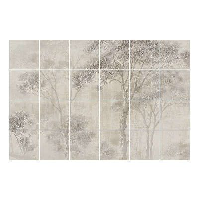 Autocolante gresie si faianta Peisaj forestier cu copaci