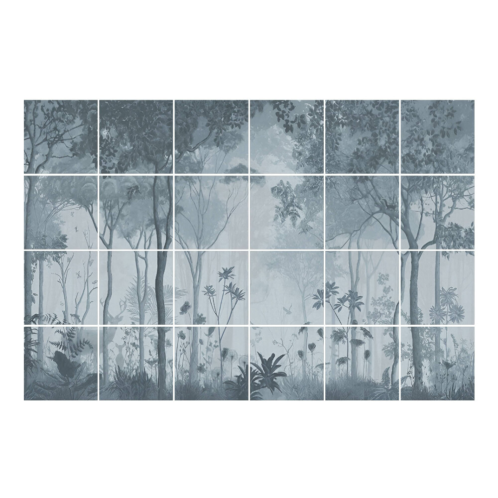 Autocolante gresie si faianta Ceață de pădure și vegetație