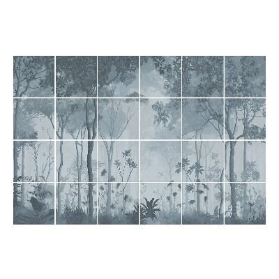 Autocolante gresie si faianta Ceață de pădure și vegetație