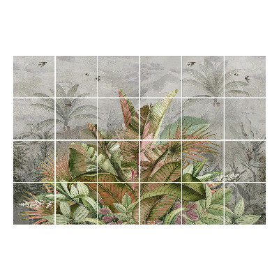 Autocolante pentru gresie Vegetația tropicală