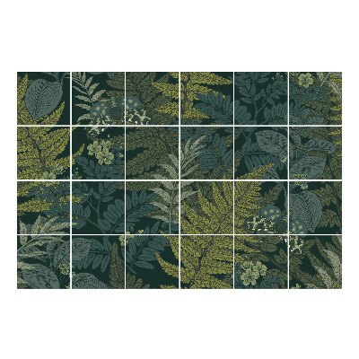 Autocolante gresie si faianta Motiv cu frunze și fluturi