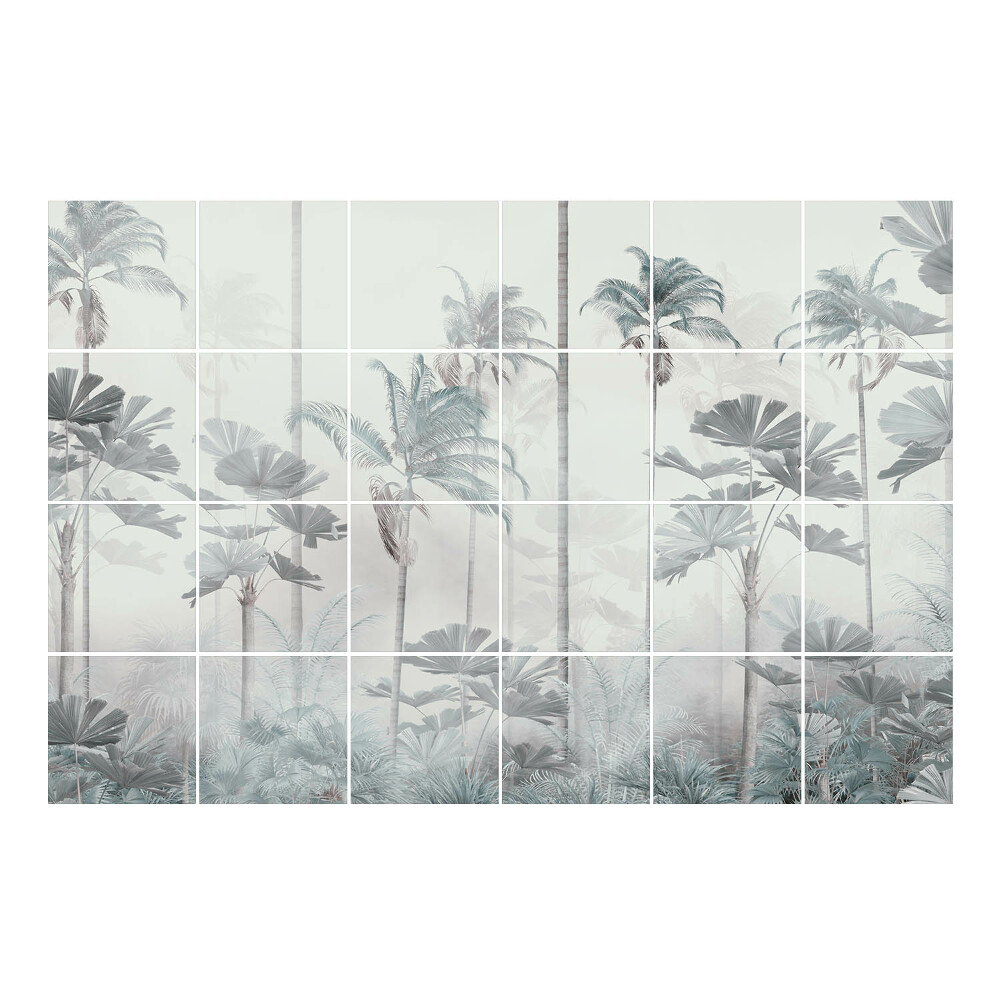 Autocolante gresie si faianta Pădure tropicală cu palmieri