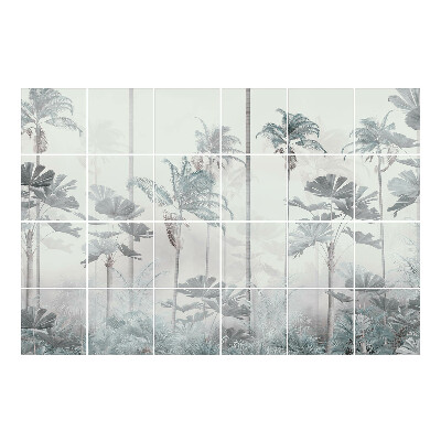 Autocolante gresie si faianta Pădure tropicală cu palmieri