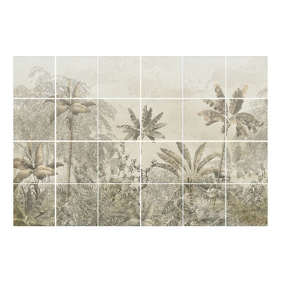Autocolante gresie si faianta Peisaj de plante tropicale