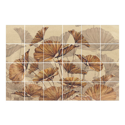 Autocolante pentru gresie Frunze într-un dans delicat