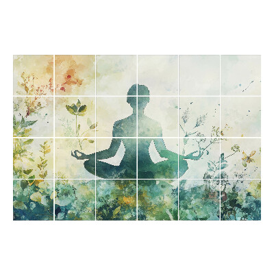 Autocolante gresie si faianta Meditația printre plante