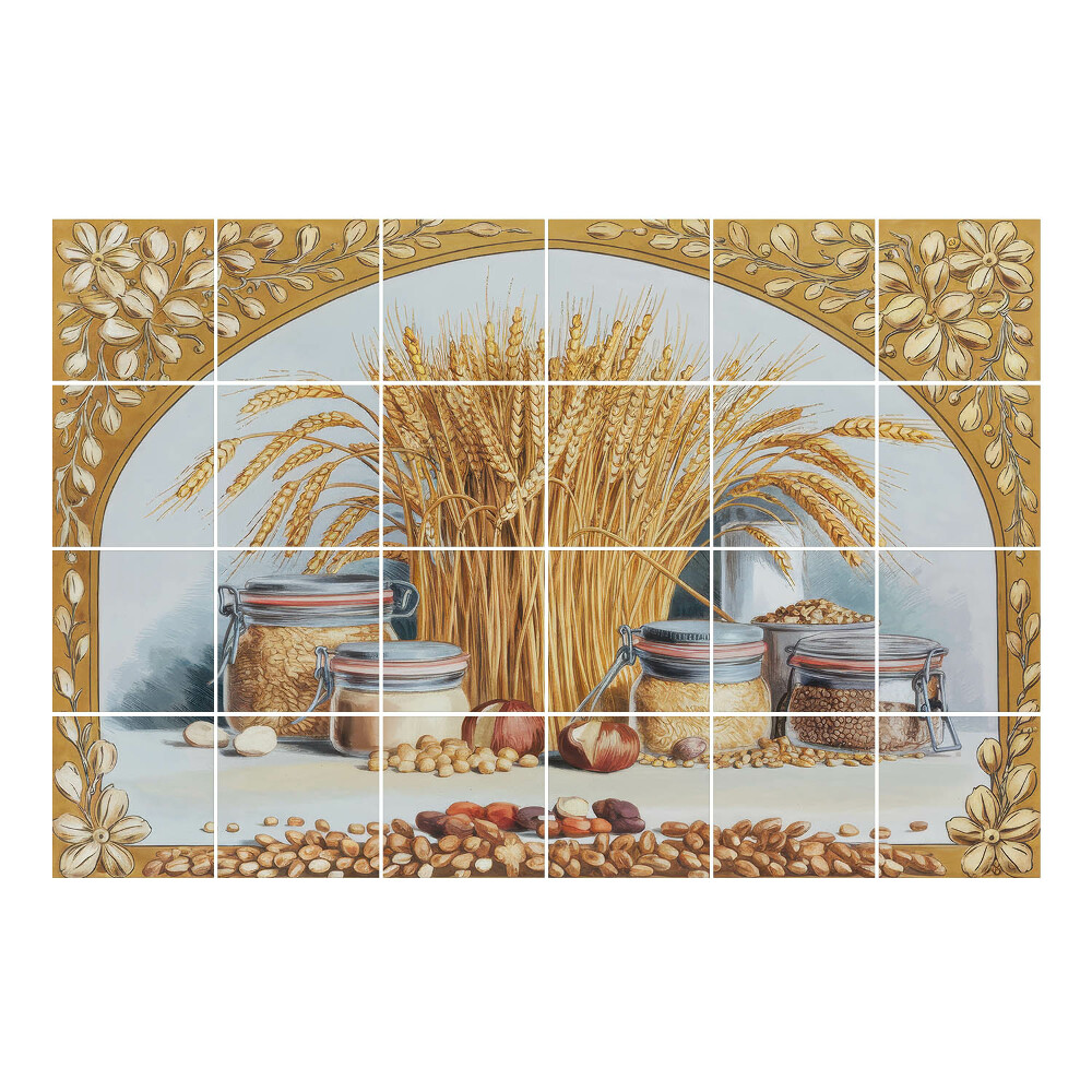Autocolante pentru gresie Cereale și borcane cu cereale