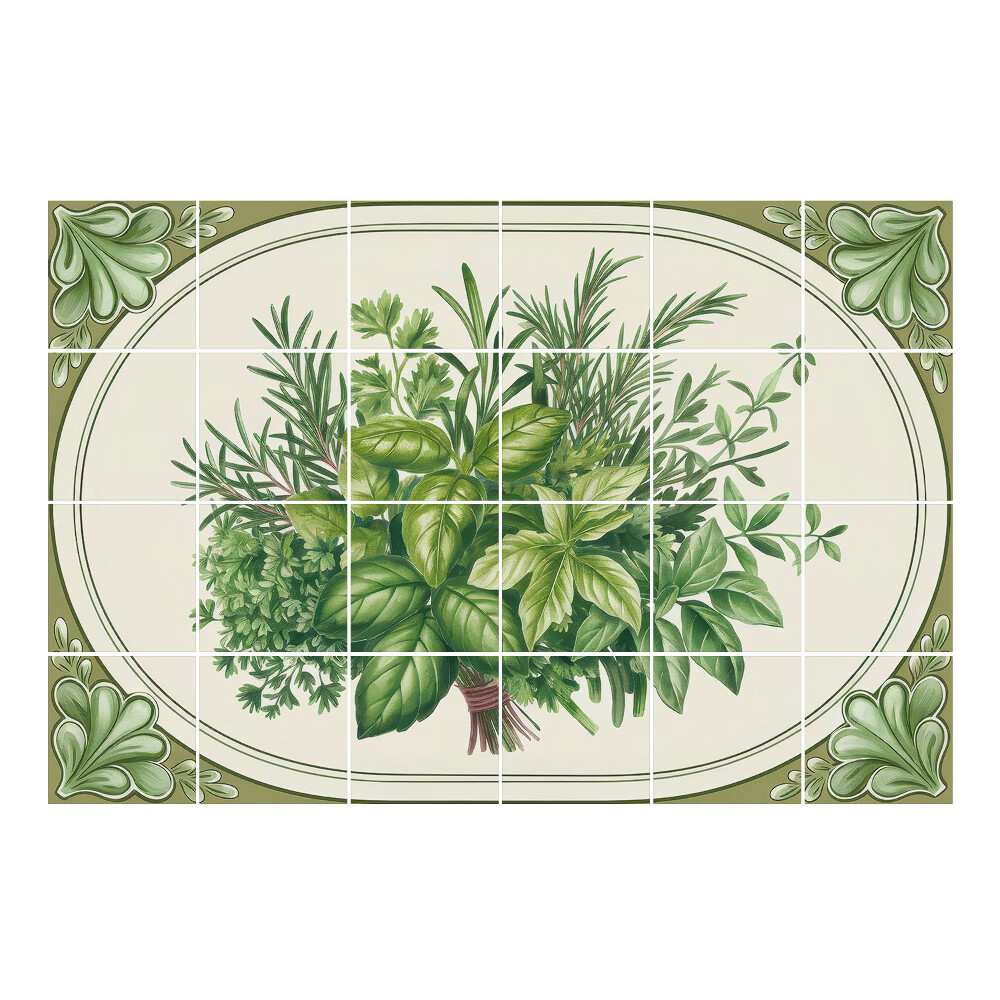 Autocolante pentru gresie Buchet decorativ din plante
