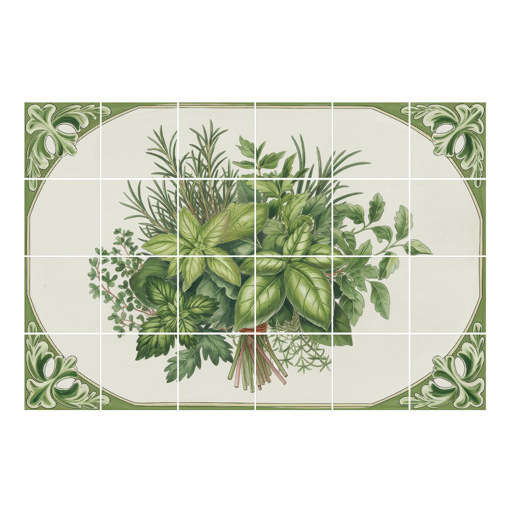 Autocolante gresie si faianta Buchet decorativ din plante