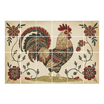 Autocolante gresie si faianta Cocoș în stil popular