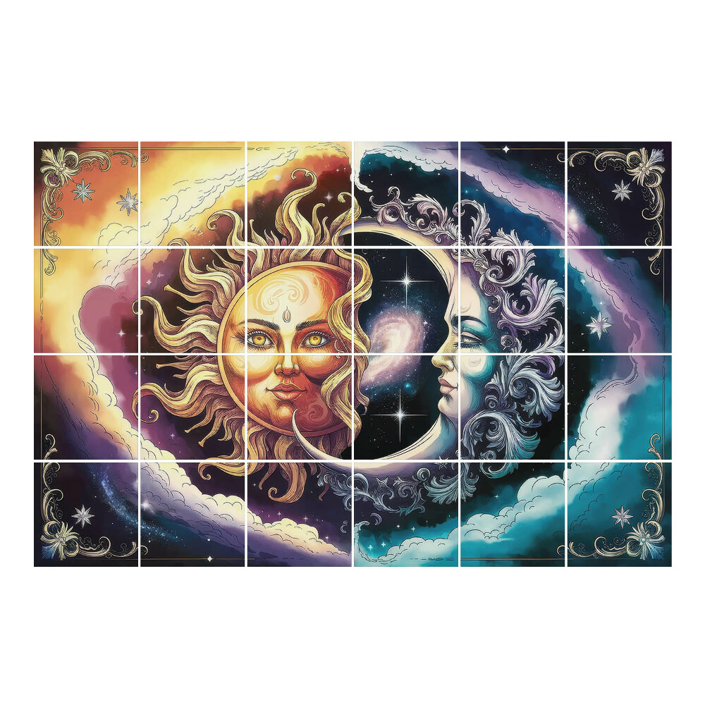 Autocolante gresie si faianta Soarele și Luna în armonie