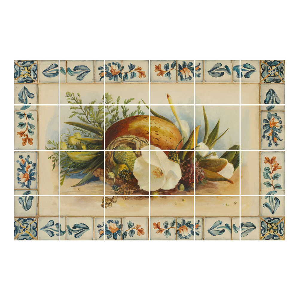 Autocolante pentru gresie Natură statică cu fructe