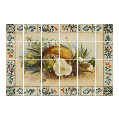 Autocolante pentru gresie Natură statică cu fructe