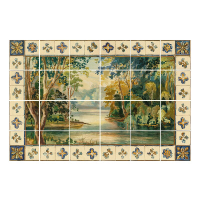 Autocolante pentru gresie Un peisaj pitoresc lângă râu