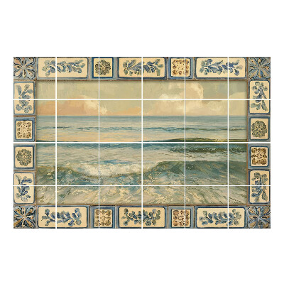 Autocolante gresie si faianta Valurile mării în cadru