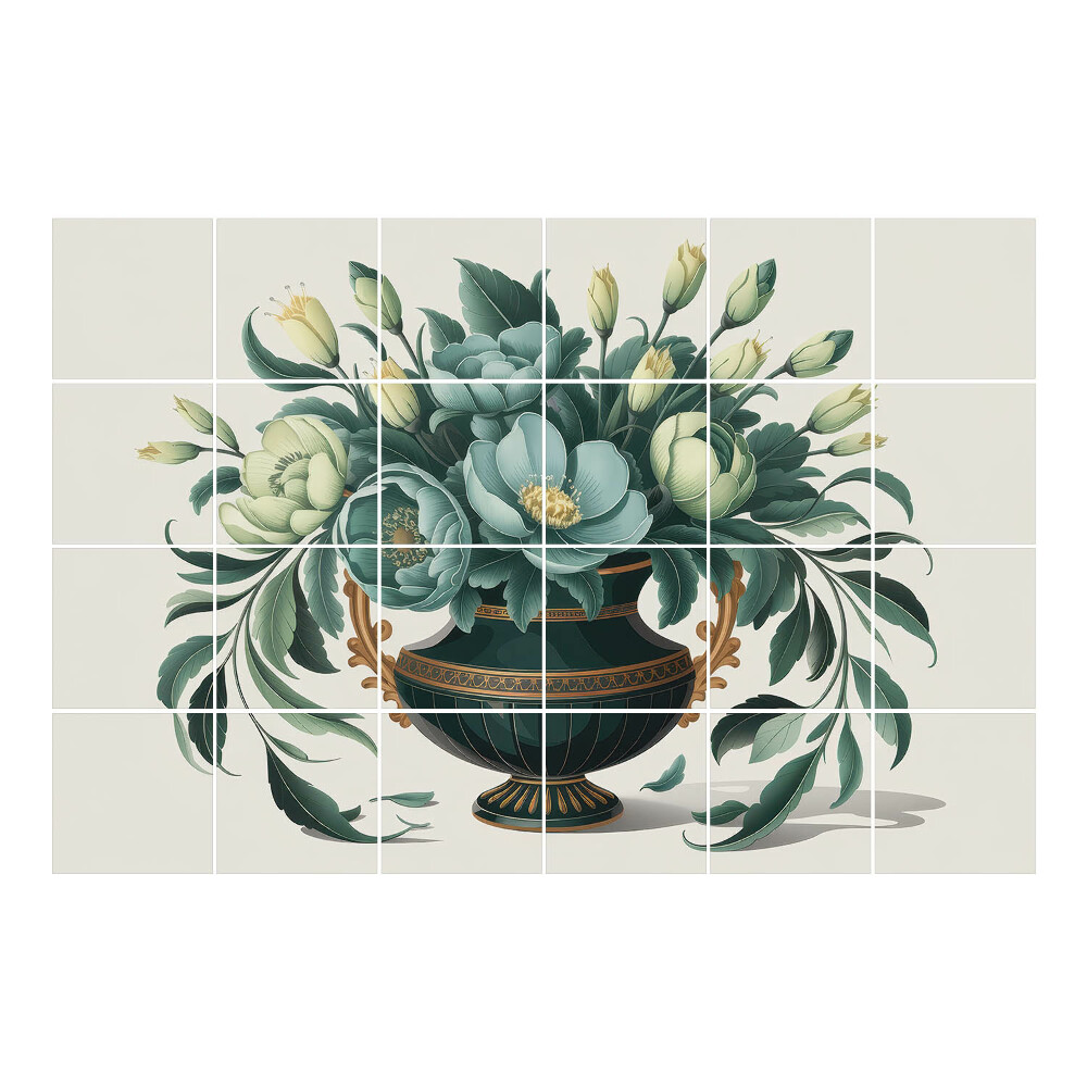 Autocolante pentru gresie Compoziție elegantă de plante