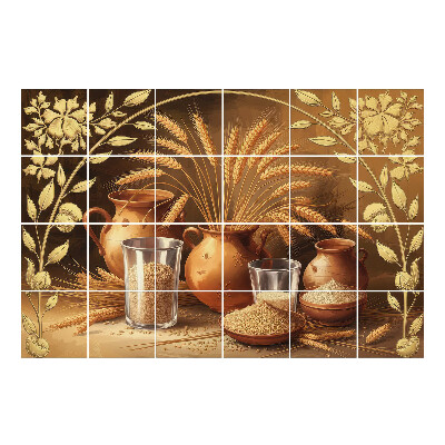 Autocolante gresie si faianta Cereale și vase recoltate