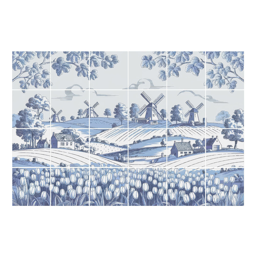 Autocolante pentru gresie Vedere a peisajului rural