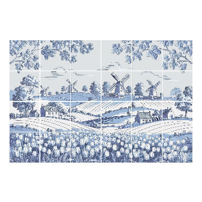 Autocolante pentru gresie Vedere a peisajului rural