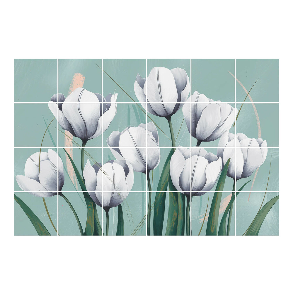 Autocolante gresie si faianta Lalele într-un aranjament delicat