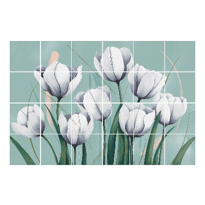 Autocolante gresie si faianta Lalele într-un aranjament delicat