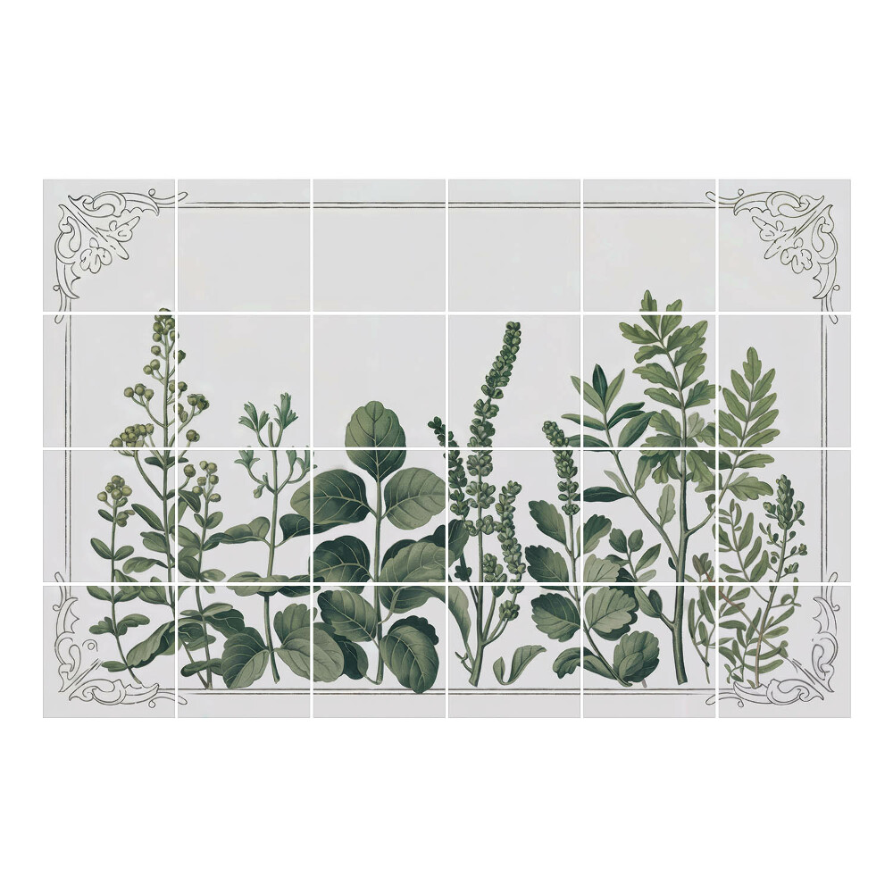 Autocolante pentru gresie Compoziții vegetale