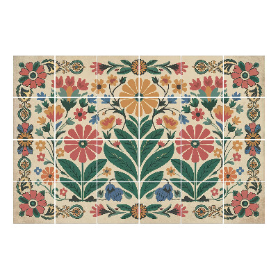 Autocolante gresie si faianta Motiv popular floral