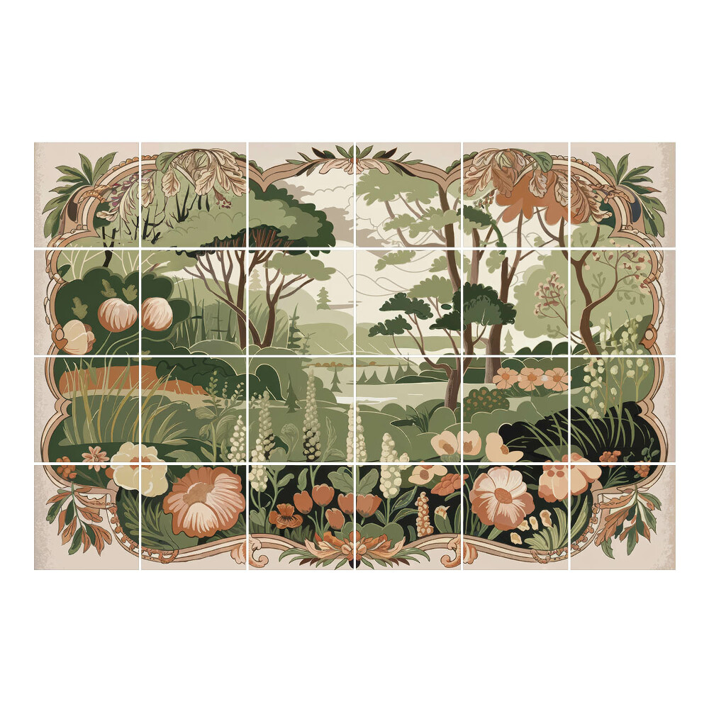 Autocolante gresie si faianta Peisaj cu vegetație