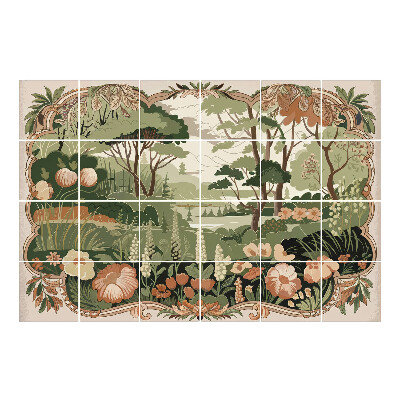 Autocolante gresie si faianta Peisaj cu vegetație