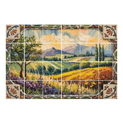 Autocolante gresie si faianta Peisaj cu munți și copaci