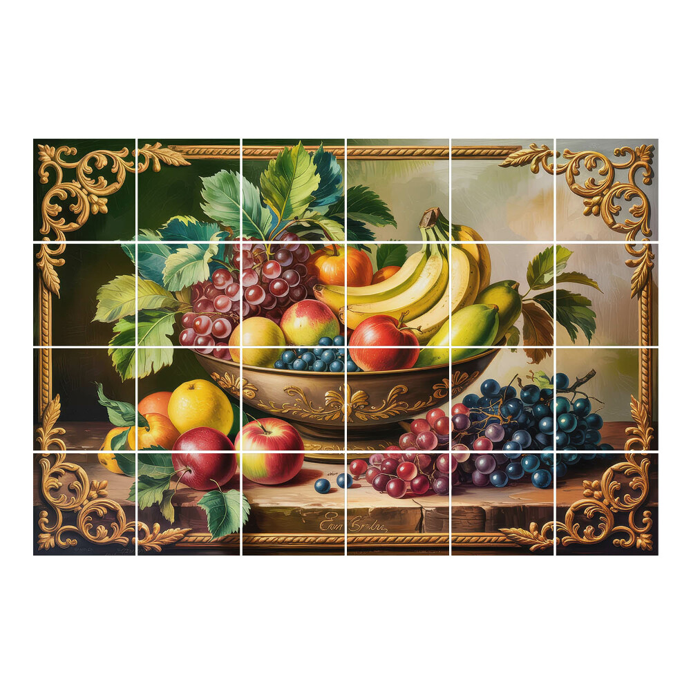 Autocolante gresie si faianta Fructe într-un bol decorativ