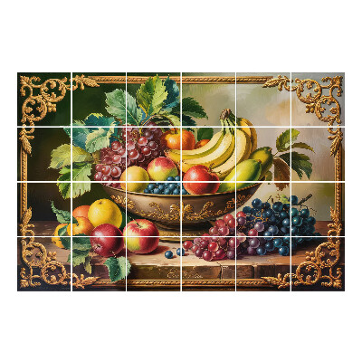 Autocolante gresie si faianta Fructe într-un bol decorativ