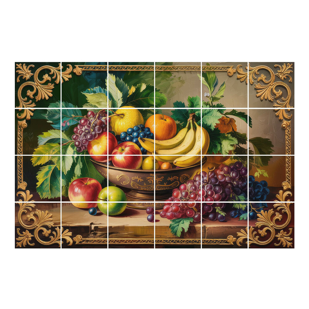 Autocolante pentru gresie Compoziție de fructe într-un bol