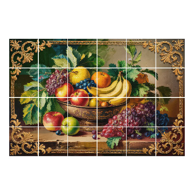 Autocolante pentru gresie Compoziție de fructe într-un bol