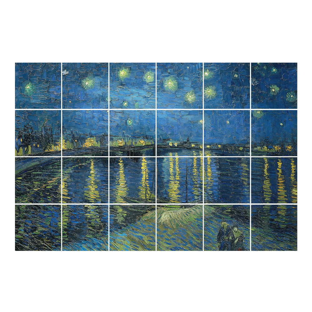Autocolante gresie si faianta Noaptea înstelată a lui Van Gogh