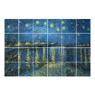 Autocolante gresie si faianta Noaptea înstelată a lui Van Gogh