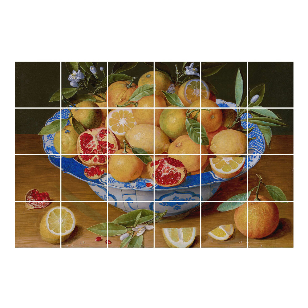 Autocolante gresie si faianta Compoziție de fructe într-un bol