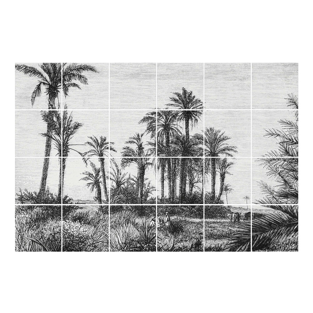 Autocolante pentru gresie Palmieri în peisaj