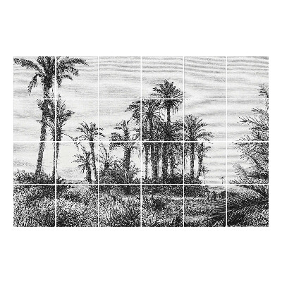 Autocolante pentru gresie Palmieri în peisaj