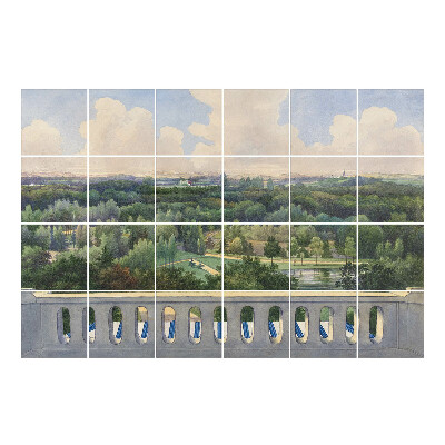 Autocolante gresie si faianta Vedere a parcului de pe terasă