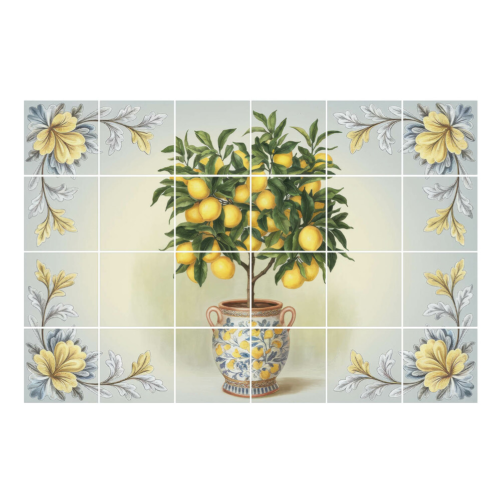 Autocolante gresie si faianta Lămâiul într-un ghiveci