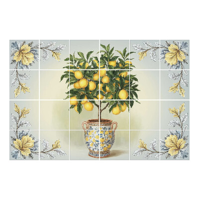 Autocolante gresie si faianta Lămâiul într-un ghiveci