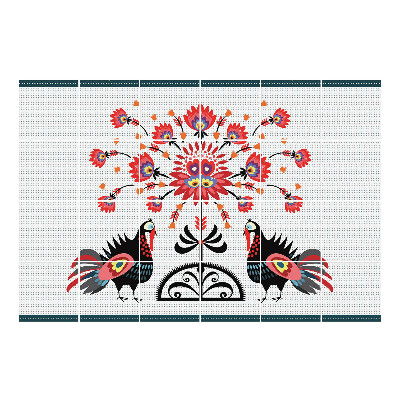 Autocolante gresie si faianta Motiv floral cu păsări