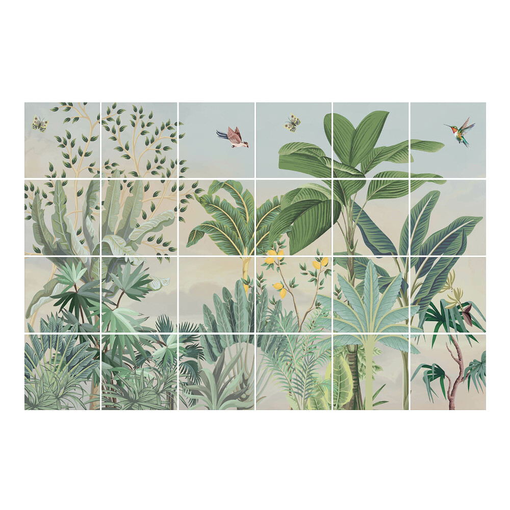 Autocolante pentru gresie Vegetația tropicală